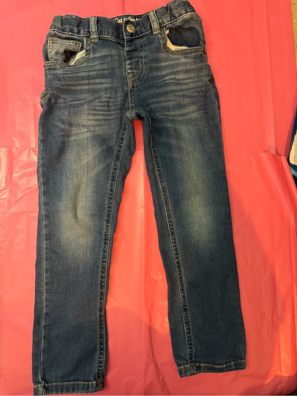 Cat & Jack Men's Slim Medium Blue Stretch Jeans